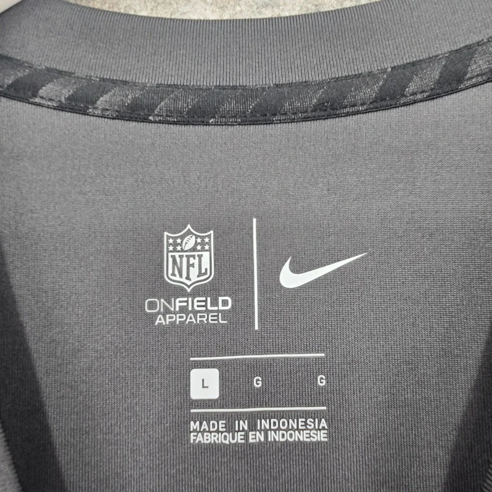 Nike NFL Miami Dolphins Shirt Mens Large Gray Long Sleeve Onfield Apparel New